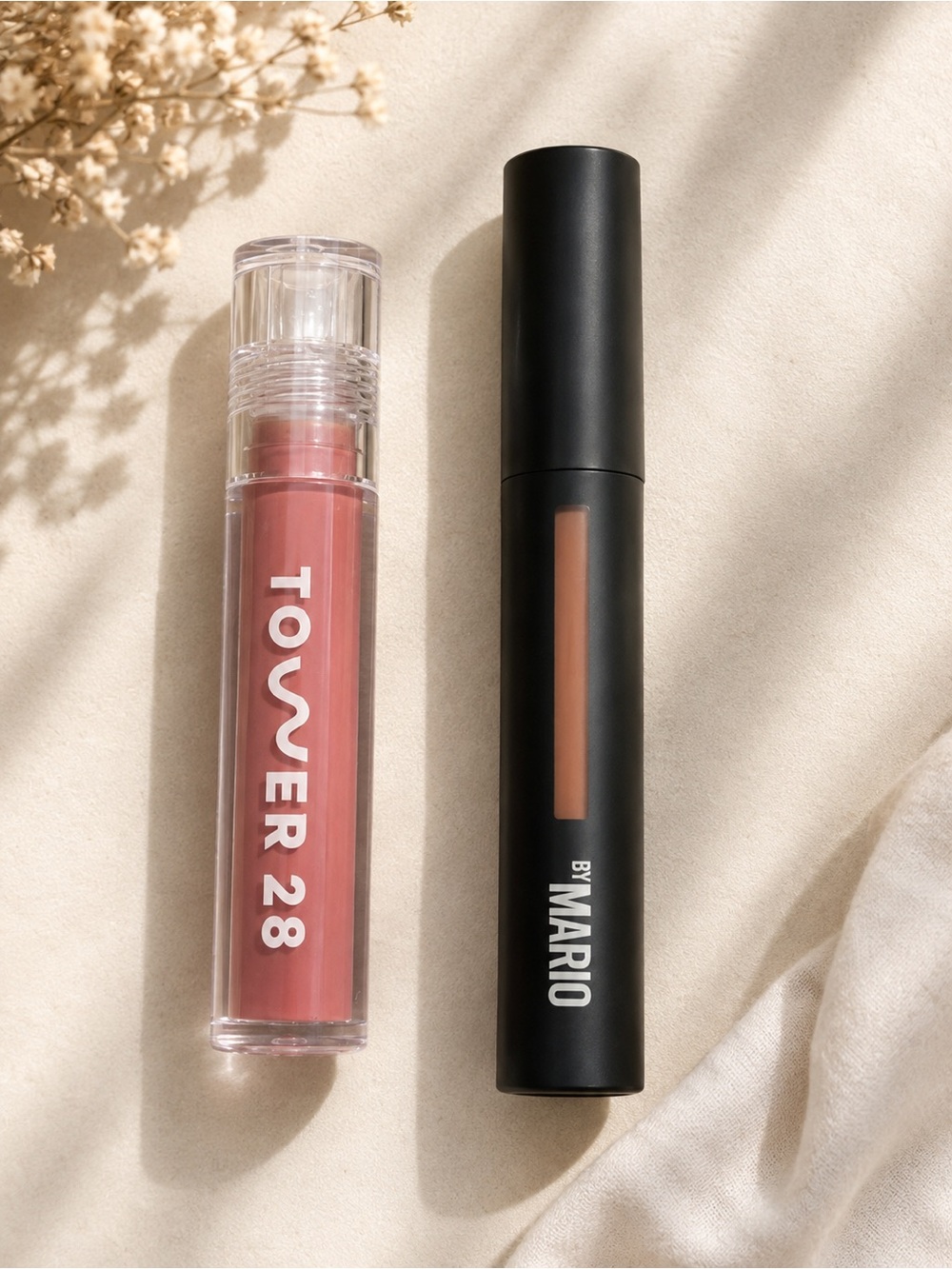 NEW Tower 28 LipSoftie + Makeup By Mario Lip Duo Pistachio Naked Spice